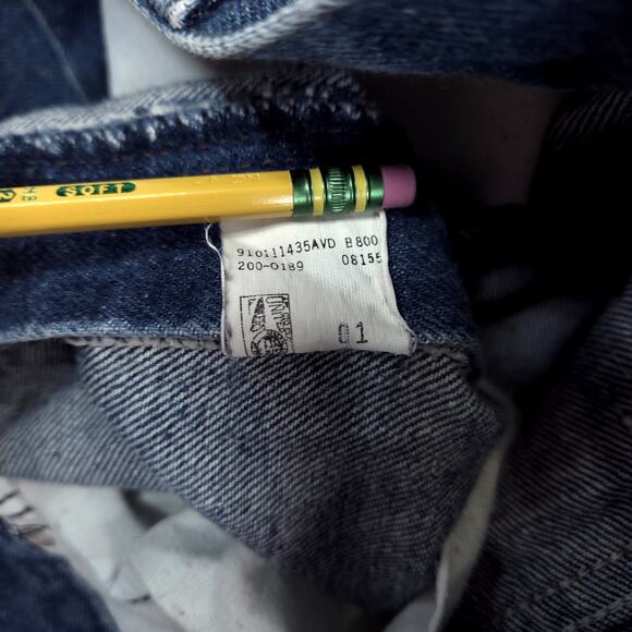 Vintage 80's Lee Riders Jeans Mens 37x31 Dark Wash Cowboy USA Union Made - Picture 4 of 9